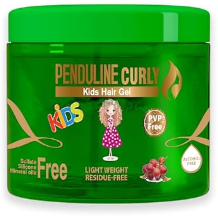 Penduline Curly Kids Hair Gel, 250ml with Aloe vera , Alcohol-Free - Image 1
